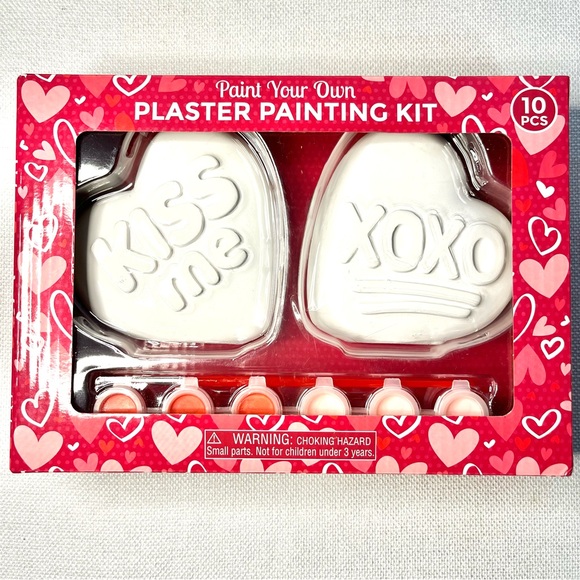 None Other - Valentine's Heart Plaster Painting Kit - White